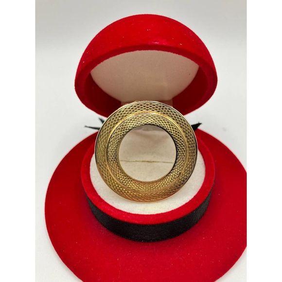 Vintage Brushed Gold-Tone Scarf Clip! - Picture 3 of 3